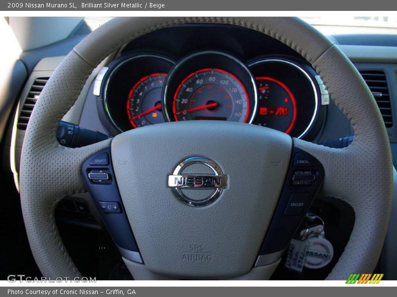 Brilliant Silver Metallic / Beige 2009 Nissan Murano SL