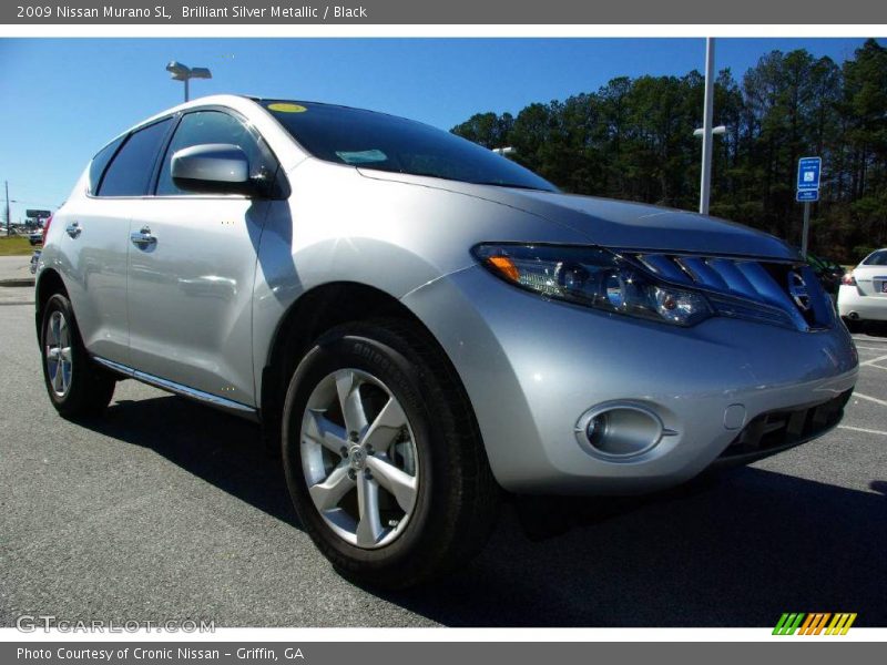 Brilliant Silver Metallic / Black 2009 Nissan Murano SL