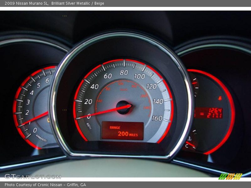Brilliant Silver Metallic / Beige 2009 Nissan Murano SL