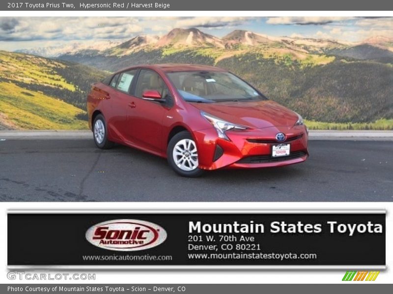 Hypersonic Red / Harvest Beige 2017 Toyota Prius Two