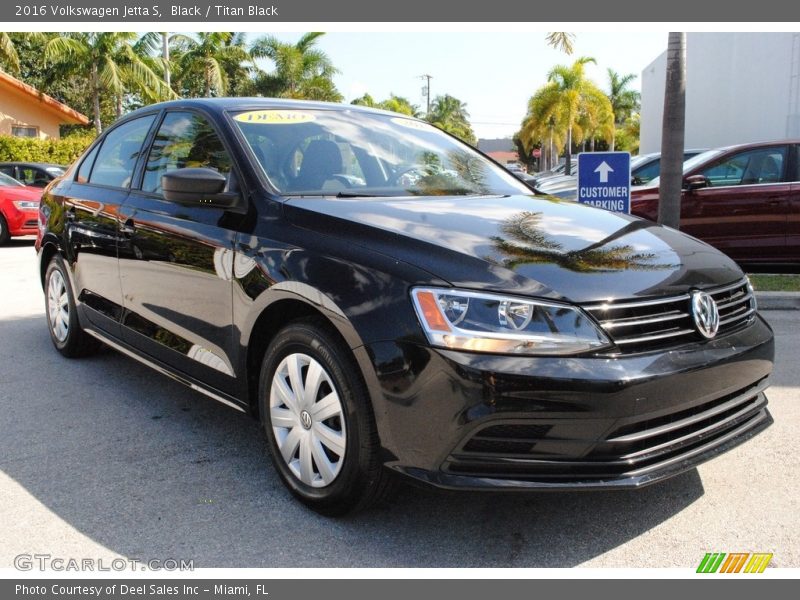 Black / Titan Black 2016 Volkswagen Jetta S