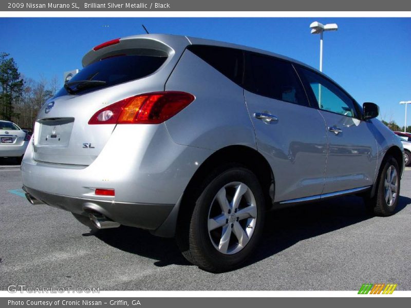 Brilliant Silver Metallic / Black 2009 Nissan Murano SL