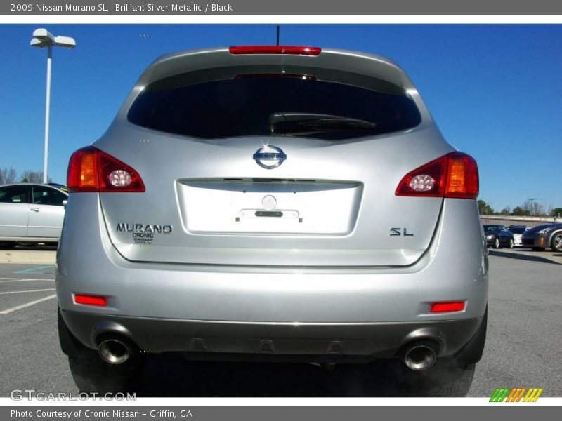 Brilliant Silver Metallic / Black 2009 Nissan Murano SL