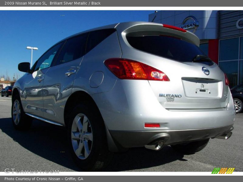 Brilliant Silver Metallic / Black 2009 Nissan Murano SL