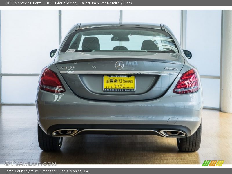 Palladium Silver Metallic / Black 2016 Mercedes-Benz C 300 4Matic Sedan