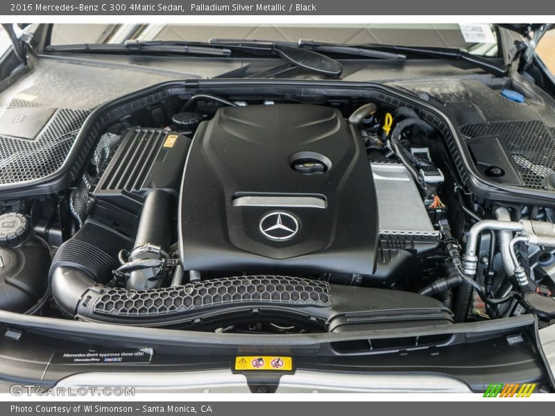Palladium Silver Metallic / Black 2016 Mercedes-Benz C 300 4Matic Sedan
