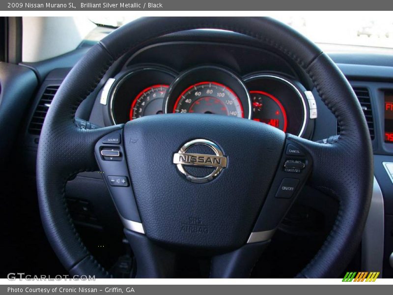Brilliant Silver Metallic / Black 2009 Nissan Murano SL