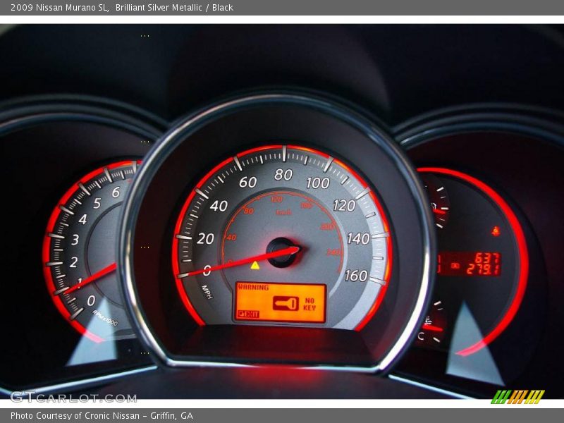Brilliant Silver Metallic / Black 2009 Nissan Murano SL