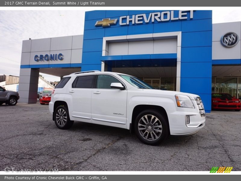 Summit White / Light Titanium 2017 GMC Terrain Denali
