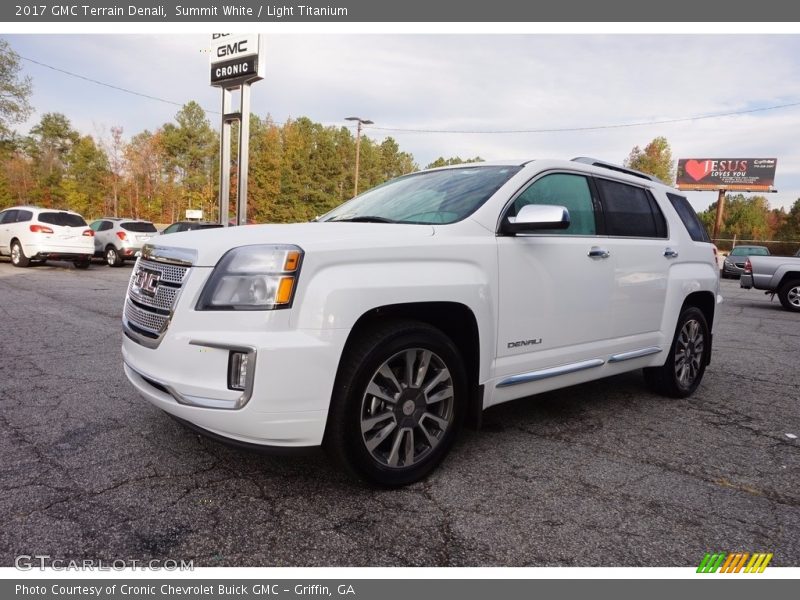 Summit White / Light Titanium 2017 GMC Terrain Denali
