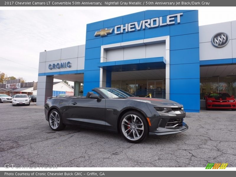 Nightfall Gray Metallic / 50th Anniversary Jet Black/Dark Gray 2017 Chevrolet Camaro LT Convertible 50th Anniversary