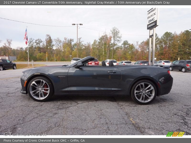 Nightfall Gray Metallic / 50th Anniversary Jet Black/Dark Gray 2017 Chevrolet Camaro LT Convertible 50th Anniversary