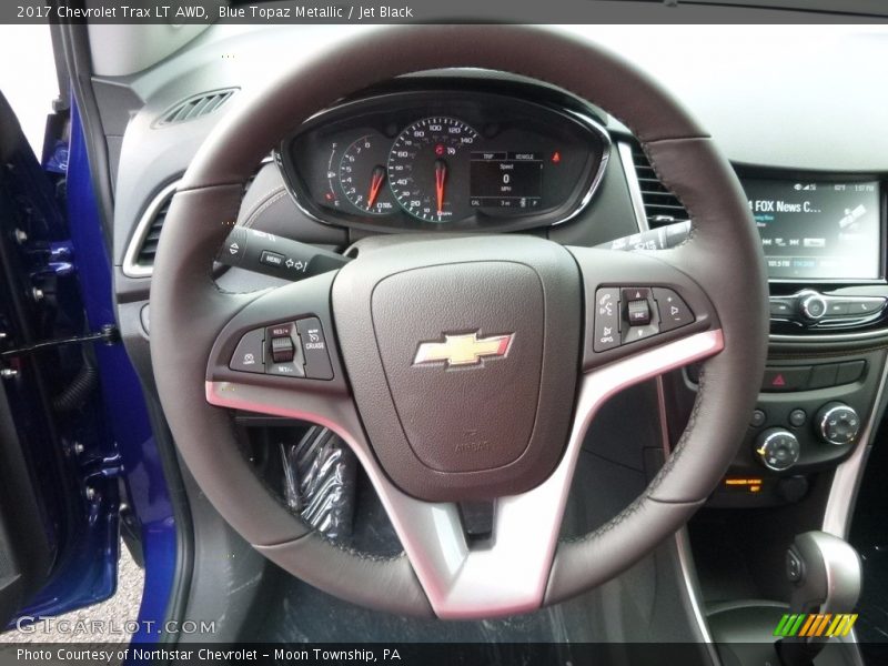 Blue Topaz Metallic / Jet Black 2017 Chevrolet Trax LT AWD