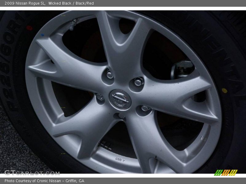 Wicked Black / Black/Red 2009 Nissan Rogue SL
