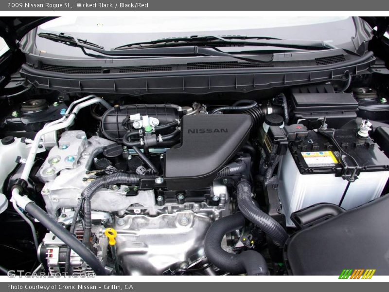 Wicked Black / Black/Red 2009 Nissan Rogue SL