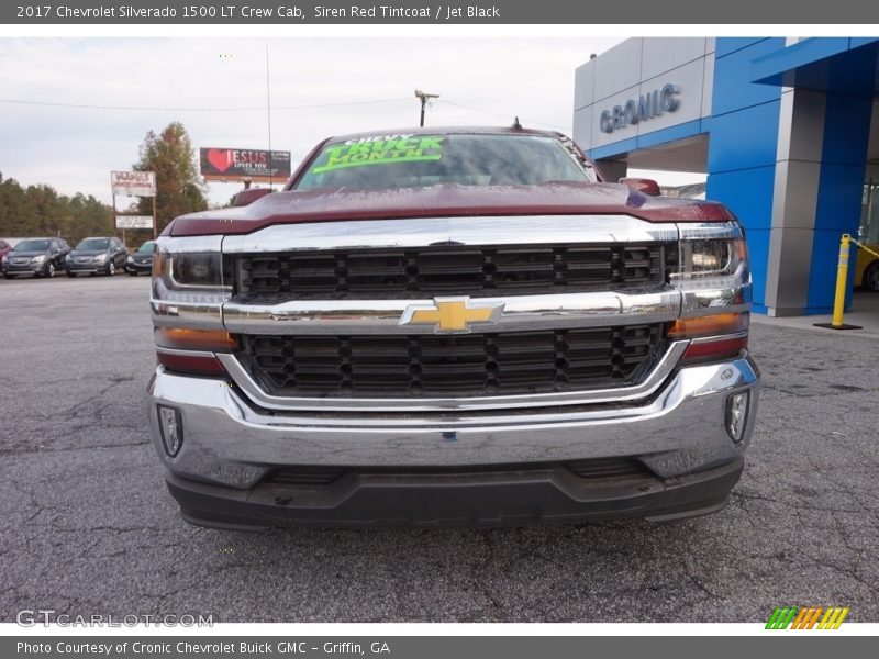 Siren Red Tintcoat / Jet Black 2017 Chevrolet Silverado 1500 LT Crew Cab