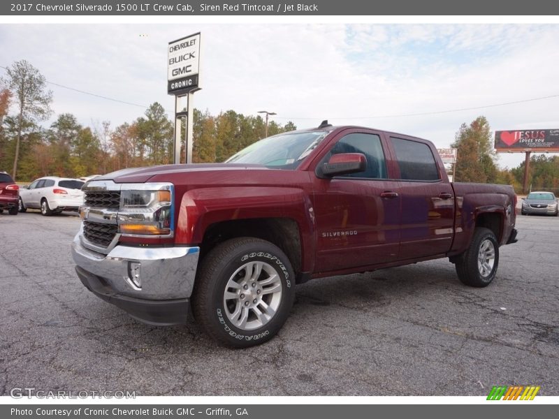 Siren Red Tintcoat / Jet Black 2017 Chevrolet Silverado 1500 LT Crew Cab
