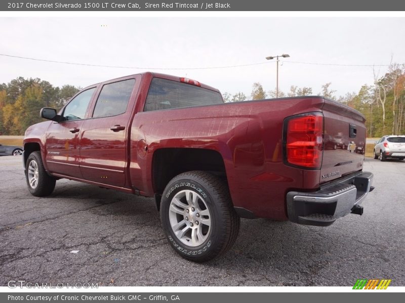 Siren Red Tintcoat / Jet Black 2017 Chevrolet Silverado 1500 LT Crew Cab