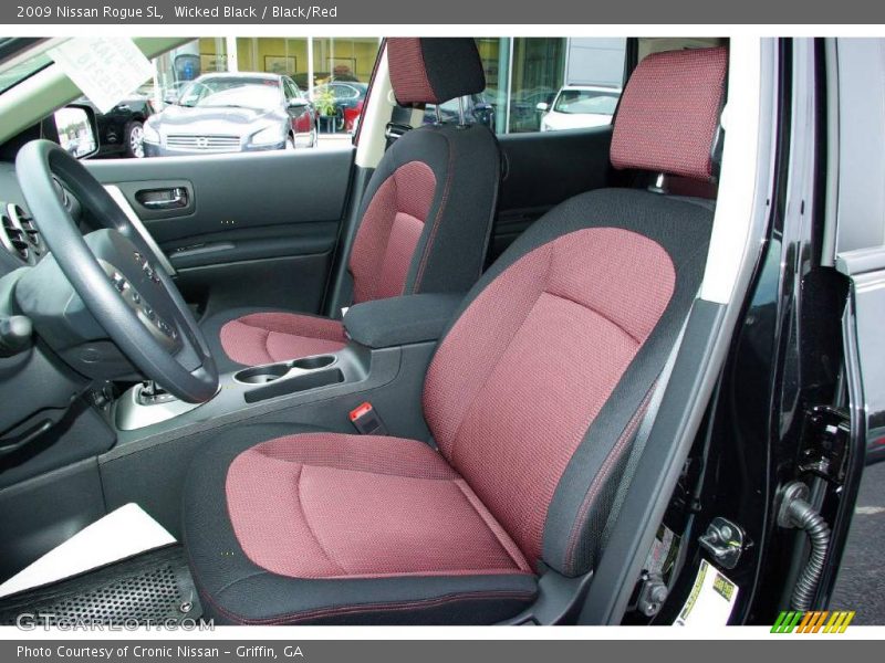 Wicked Black / Black/Red 2009 Nissan Rogue SL