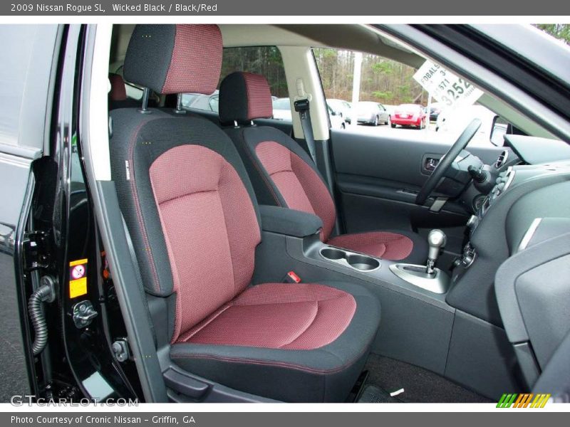 Wicked Black / Black/Red 2009 Nissan Rogue SL