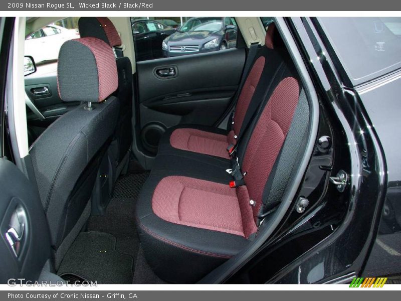 Wicked Black / Black/Red 2009 Nissan Rogue SL