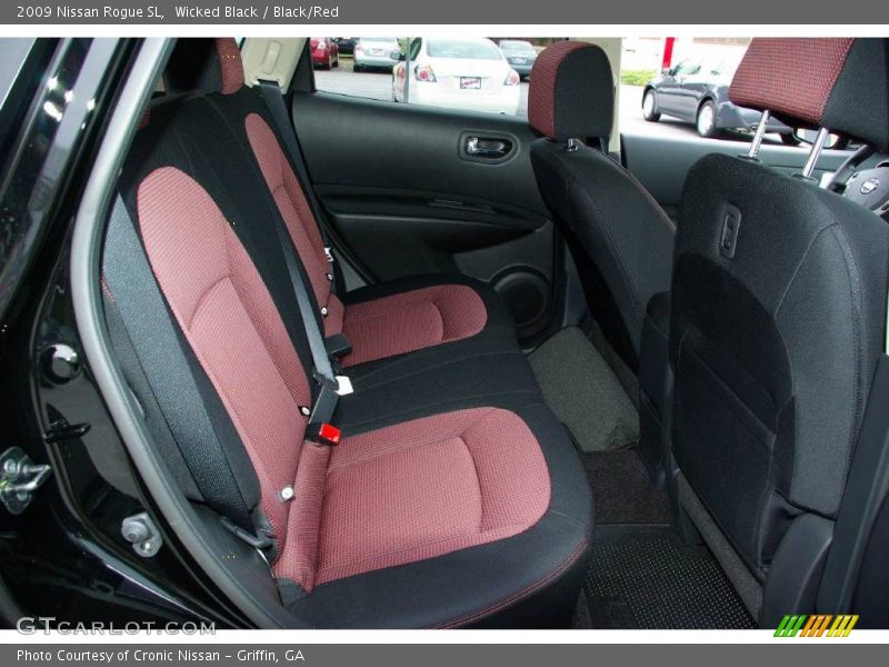 Wicked Black / Black/Red 2009 Nissan Rogue SL