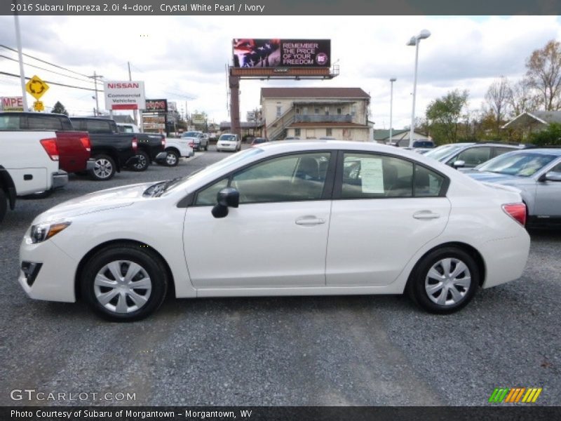 Crystal White Pearl / Ivory 2016 Subaru Impreza 2.0i 4-door