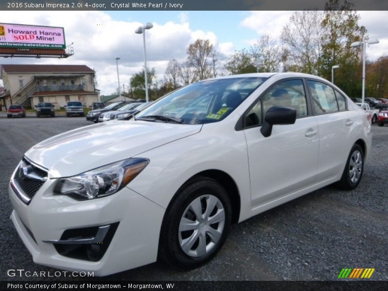 Crystal White Pearl / Ivory 2016 Subaru Impreza 2.0i 4-door
