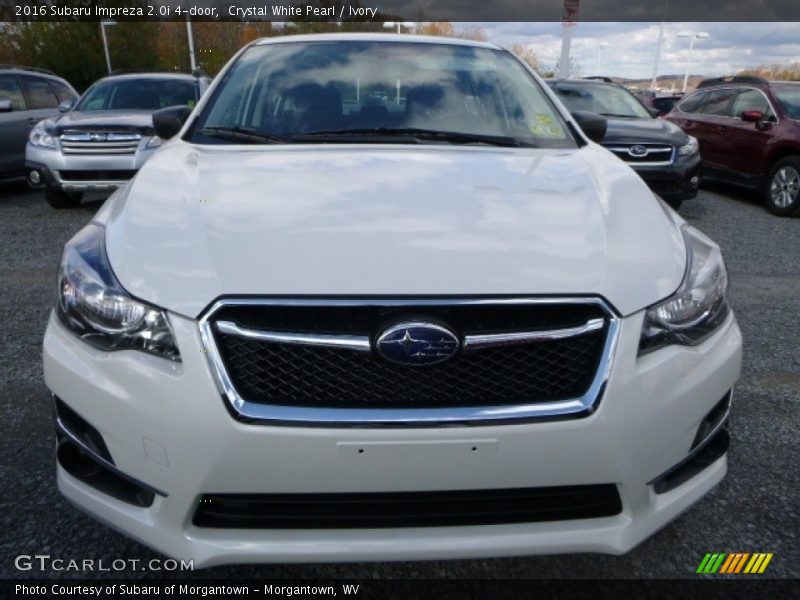 Crystal White Pearl / Ivory 2016 Subaru Impreza 2.0i 4-door