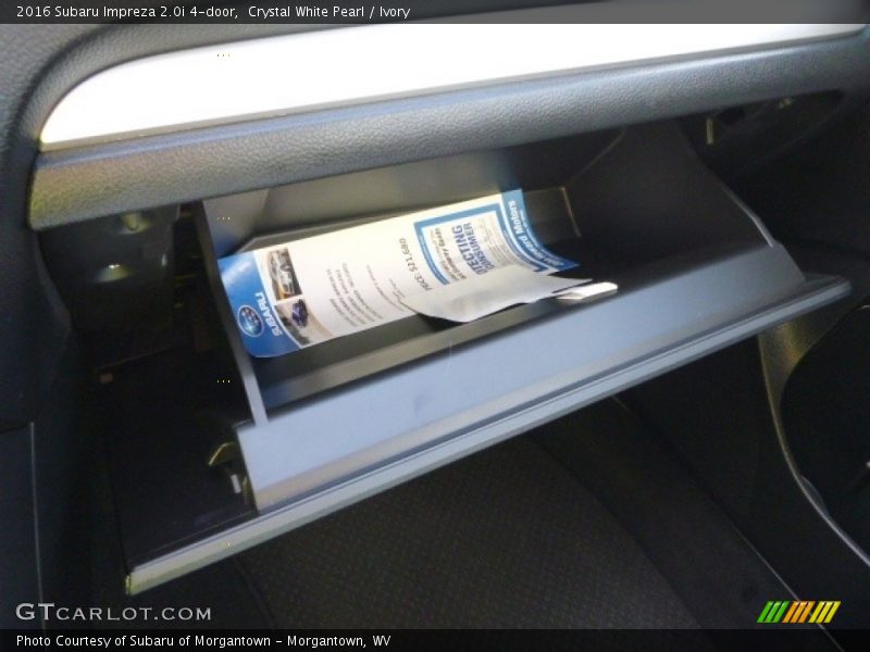 Crystal White Pearl / Ivory 2016 Subaru Impreza 2.0i 4-door