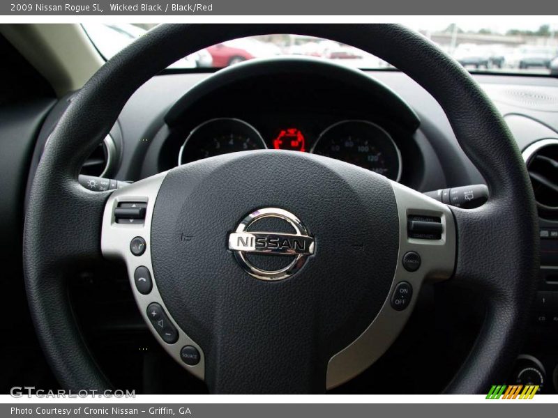 Wicked Black / Black/Red 2009 Nissan Rogue SL