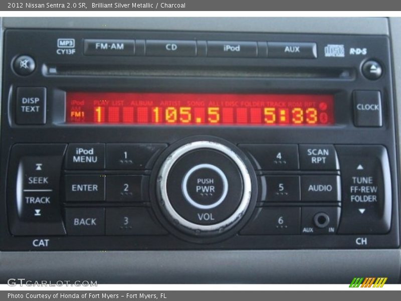 Brilliant Silver Metallic / Charcoal 2012 Nissan Sentra 2.0 SR