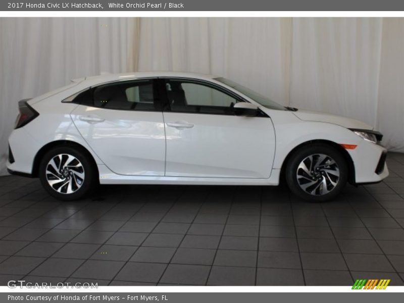 White Orchid Pearl / Black 2017 Honda Civic LX Hatchback