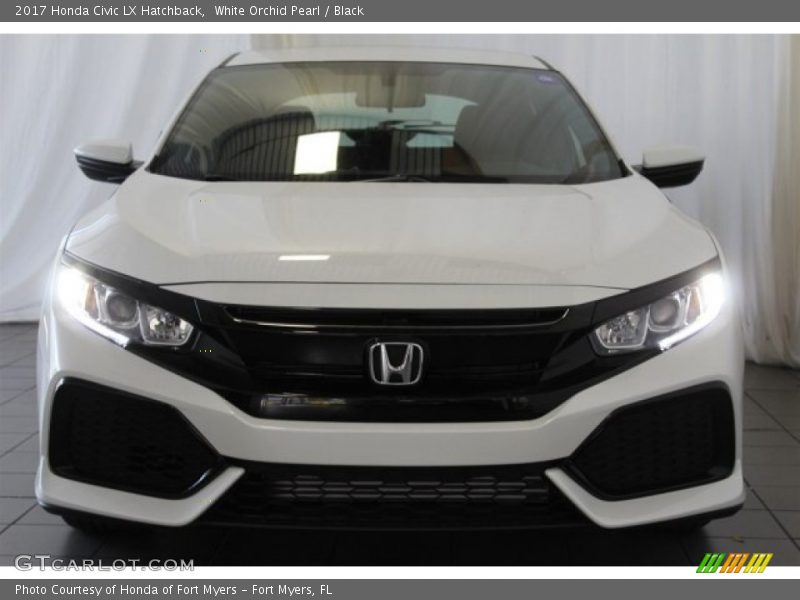 White Orchid Pearl / Black 2017 Honda Civic LX Hatchback