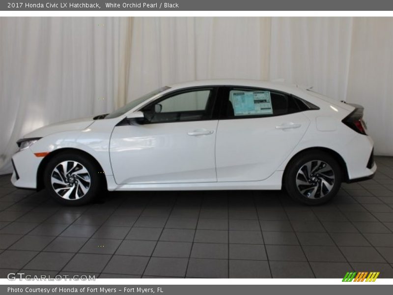 White Orchid Pearl / Black 2017 Honda Civic LX Hatchback