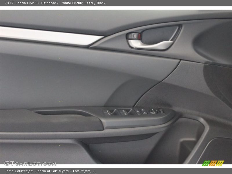 White Orchid Pearl / Black 2017 Honda Civic LX Hatchback