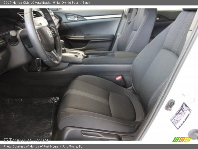 White Orchid Pearl / Black 2017 Honda Civic LX Hatchback