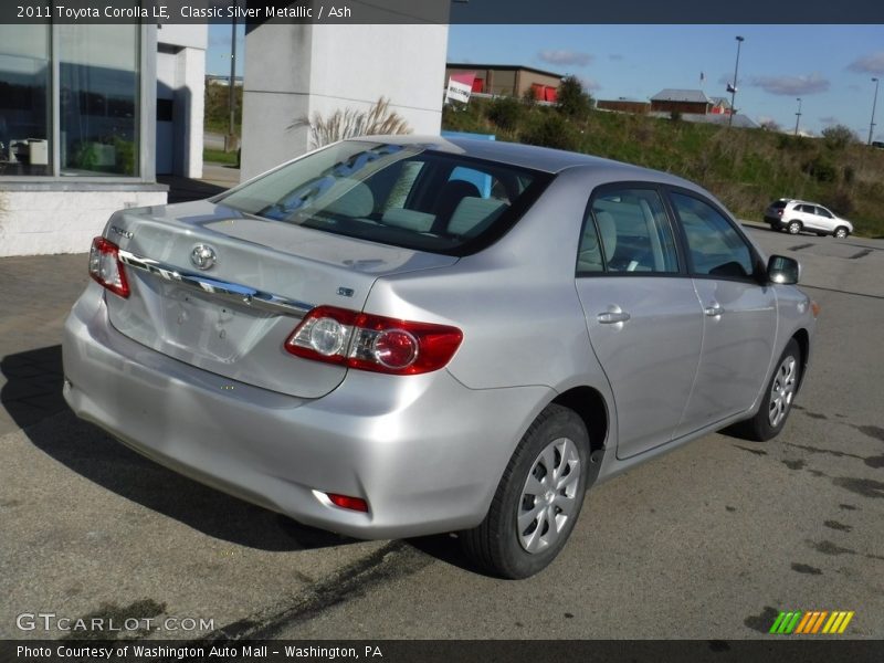 Classic Silver Metallic / Ash 2011 Toyota Corolla LE