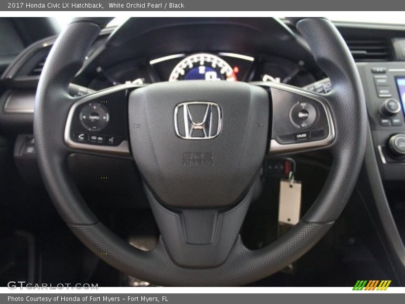 White Orchid Pearl / Black 2017 Honda Civic LX Hatchback