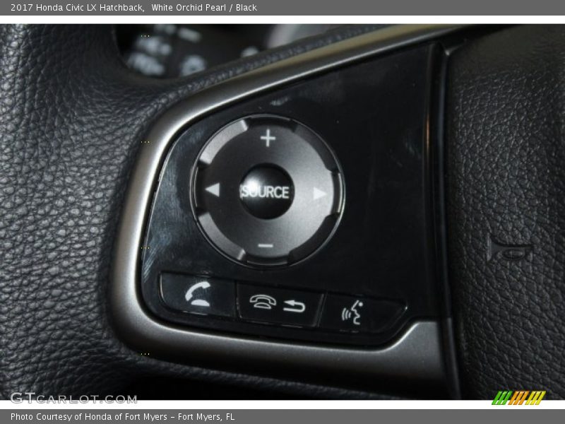 White Orchid Pearl / Black 2017 Honda Civic LX Hatchback