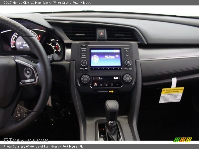 White Orchid Pearl / Black 2017 Honda Civic LX Hatchback