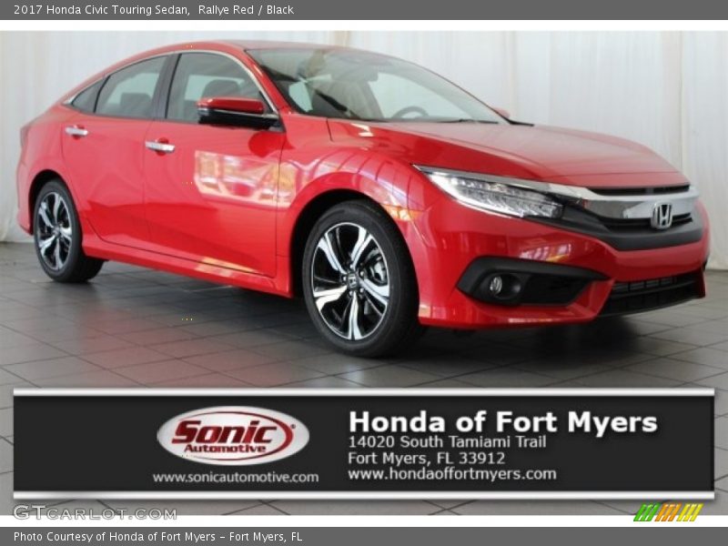 Rallye Red / Black 2017 Honda Civic Touring Sedan
