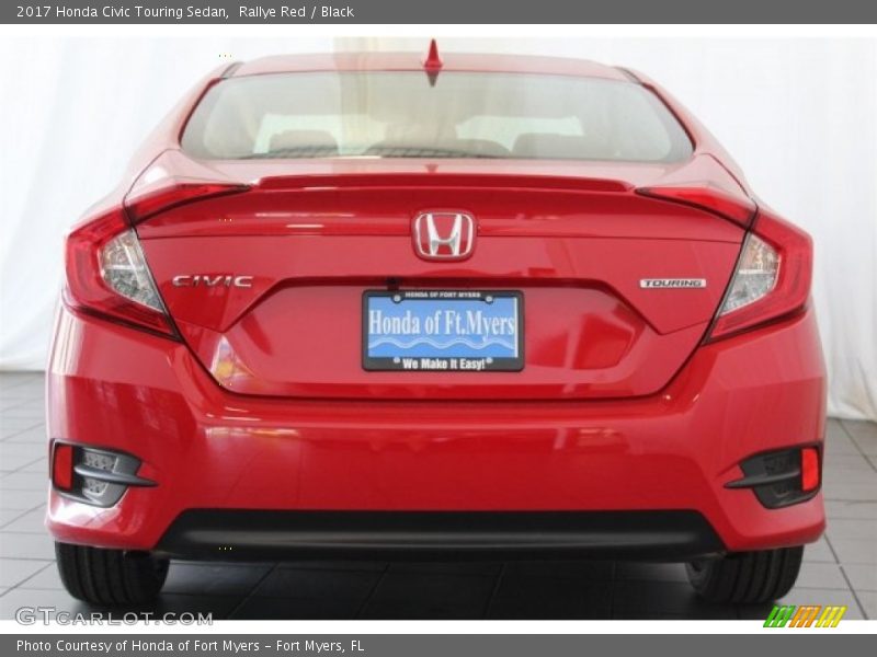 Rallye Red / Black 2017 Honda Civic Touring Sedan