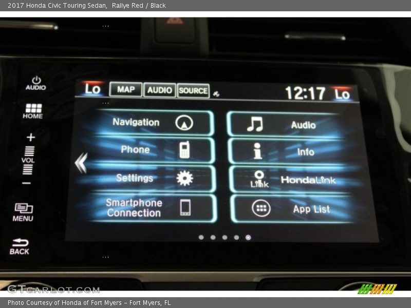 Controls of 2017 Civic Touring Sedan