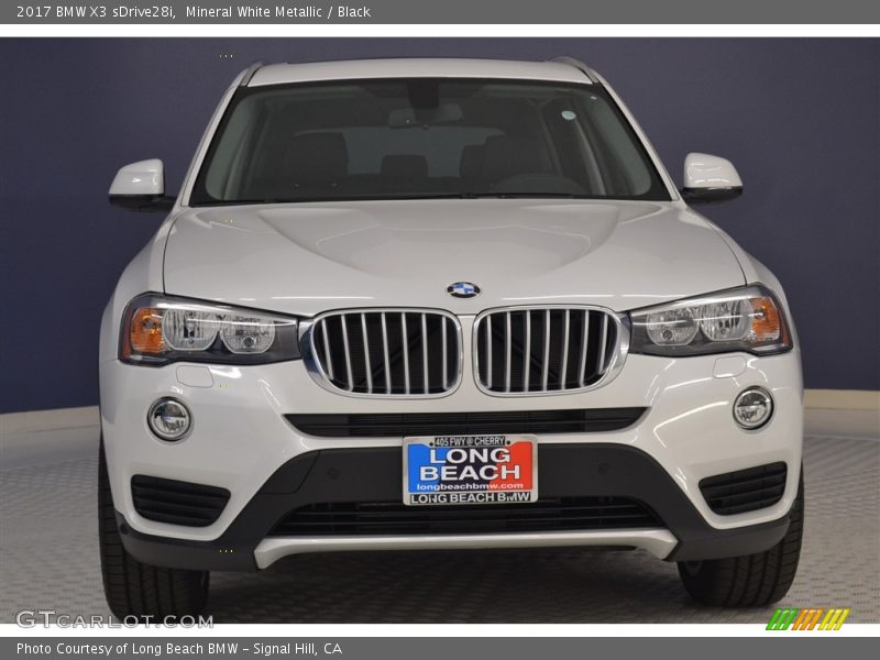 Mineral White Metallic / Black 2017 BMW X3 sDrive28i