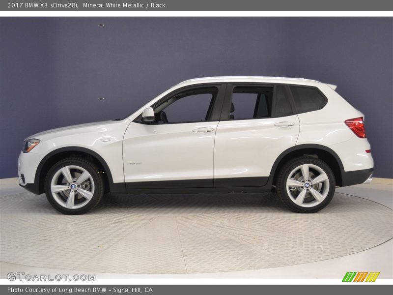 Mineral White Metallic / Black 2017 BMW X3 sDrive28i