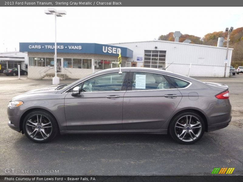 Sterling Gray Metallic / Charcoal Black 2013 Ford Fusion Titanium