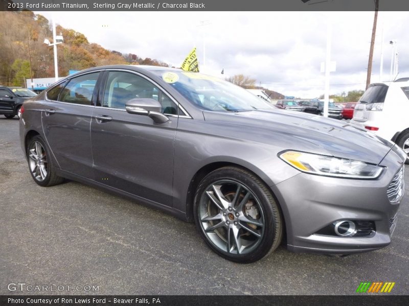 Sterling Gray Metallic / Charcoal Black 2013 Ford Fusion Titanium