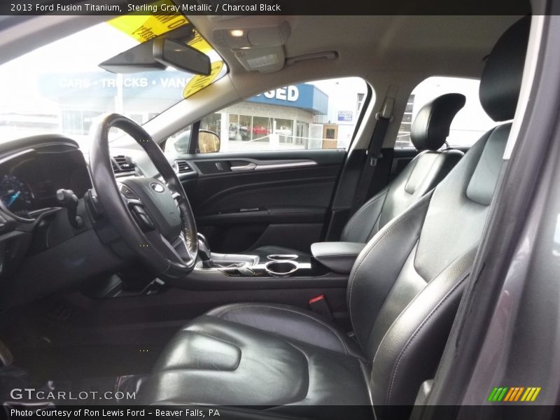 Sterling Gray Metallic / Charcoal Black 2013 Ford Fusion Titanium