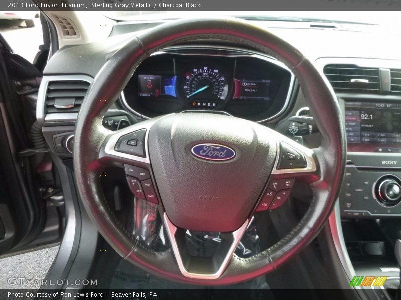 Sterling Gray Metallic / Charcoal Black 2013 Ford Fusion Titanium